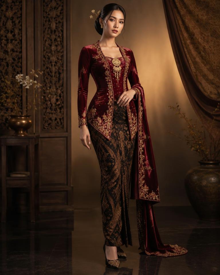 Koleksi Beludru Burgundy Mahkota